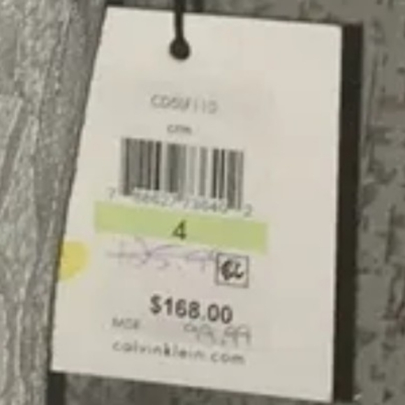 NEW Calvin Klein Ivory Lace Overlay Double Lining Dress Celeb Style Luxury Chic - Picture 12 of 16